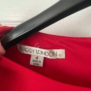 Maggie London red dress, size 4
